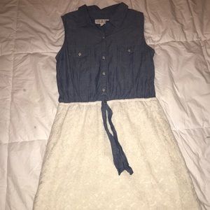 cute blue and white dress